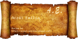 Aczél Emília névjegykártya
